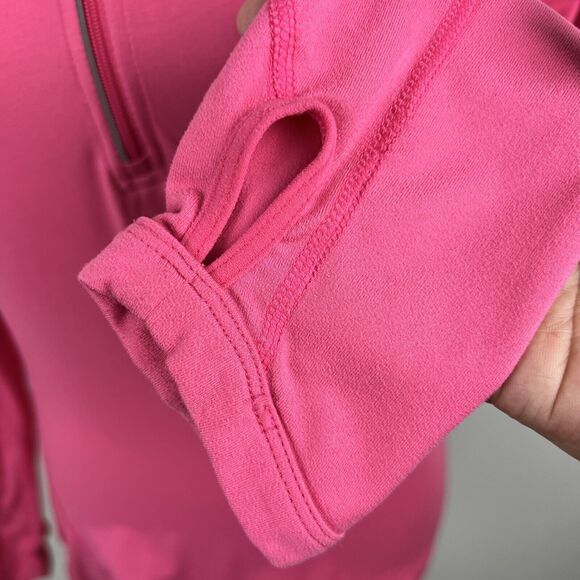 Nike Sweater Women Extra Small Pink Long Sleeve 3/4 Zip Dri-Fit Running Pullover - Picture 9 of 14